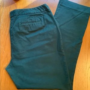 Forest Green Long Boot Cut Trousers by Boden